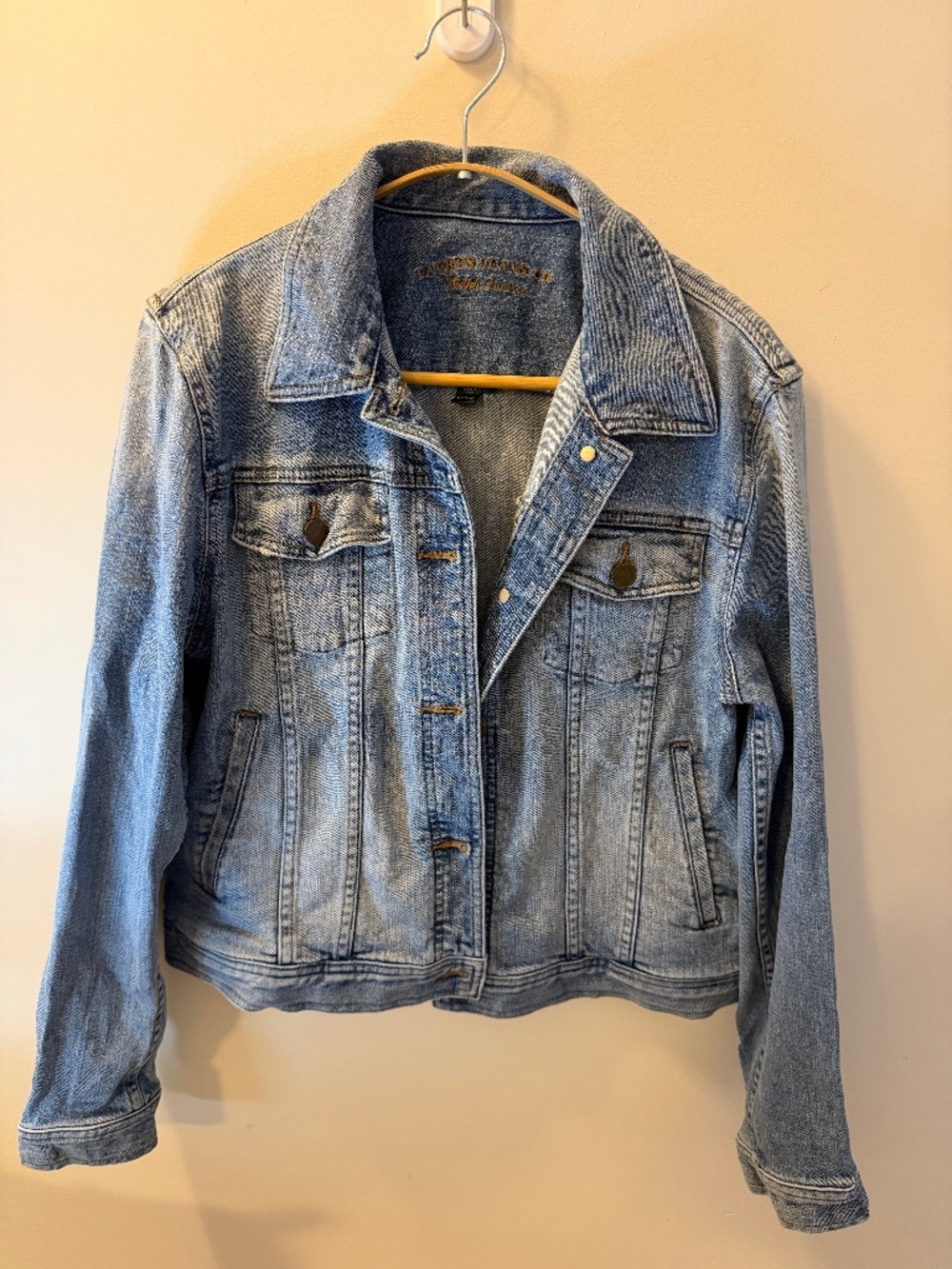 Lauren Ralph Lauren Denim Jean Jacket Blue Trucker Classic